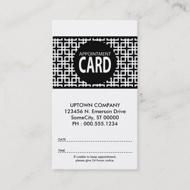 Horário cartão de compromisso de cinza (Frente)