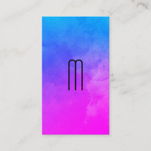 Horário Cartão de Compromisso de Cores Vibrantes Monogram
