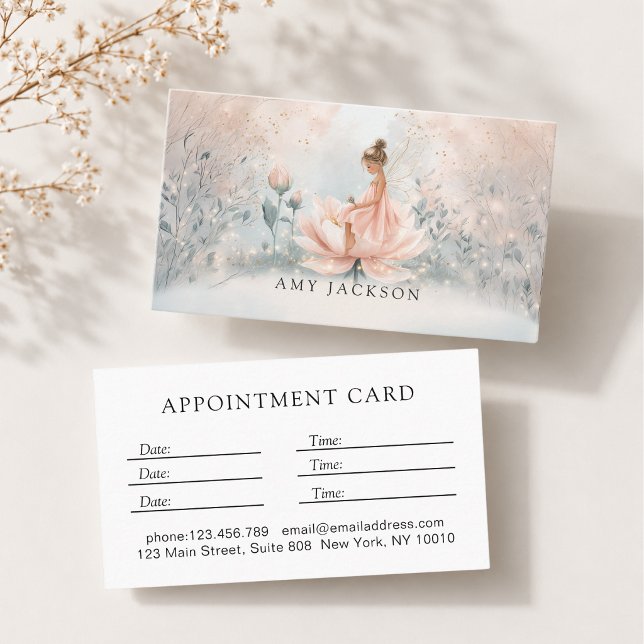 Horário Cartão de Compromisso de Fada Caprichosa (Whimsical Fairy Appointment Card)