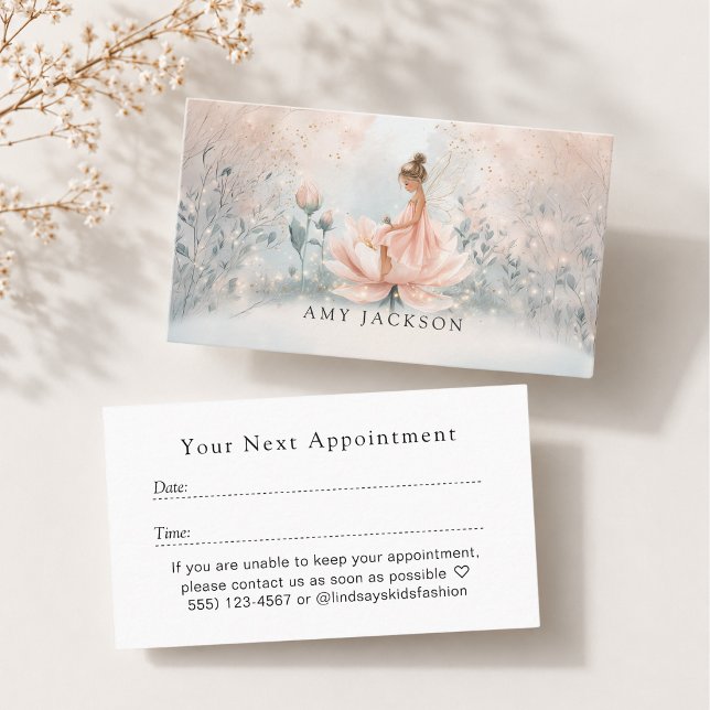 Horário Cartão de Compromisso de Fada Caprichosa (Whimsical Fairy Appointment Card)
