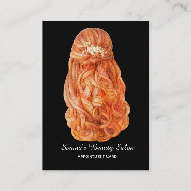 Horário Cartão de compromisso de Hairstylist (Frente)