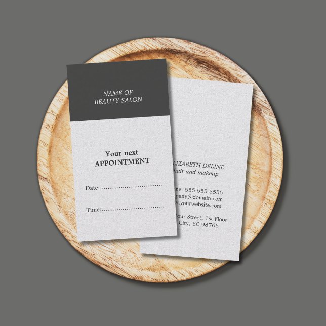 Horário Cartão de Compromisso de Salão de Bela Simples Mod (Criador carregado)