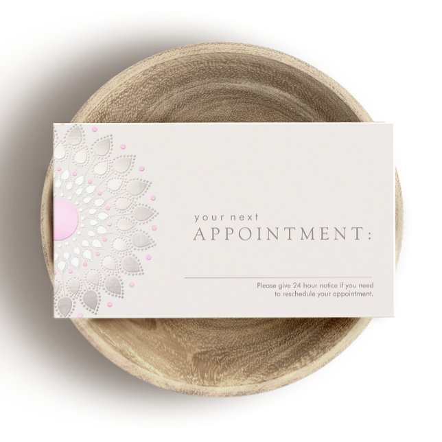 Horário Cartão de Compromisso do Lotus Salon e Spa Rosa (Criador carregado)