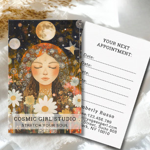 Horário Cartão de Compromisso do Salão Cosmic Girl Boho Mo