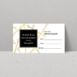Horário Cartão de Compromisso Dourado Bobby Pins Hair Hair