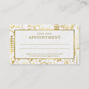 Horário Cartão de Compromisso Dourado Oriental do Boho