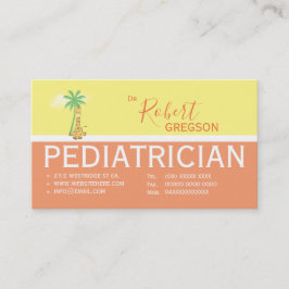 Horário Cartão de Compromisso Pediátrico para Girafa Bonit