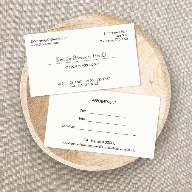 Horário Cartão de Compromisso Profissional Clássico Simple (Criador carregado)