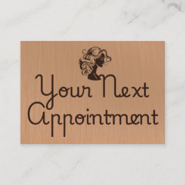 Horário Cartão de Compromisso Salão Elegante Minimalista