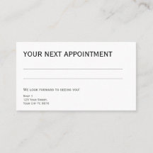 Cartão de compromisso simples clássico, com o seu 