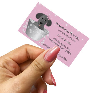 Horário Cartão de Compromisso Spa Cachorro Cachorro Rosa