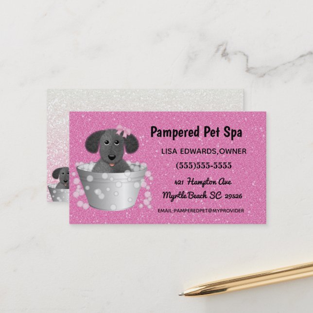 Horário Cartão de Compromisso Spa Cachorro de Alinhamento (Frente/Verso In Situ)