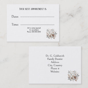 Horário Cartão de Consulta de Dentista Neutro Profissional