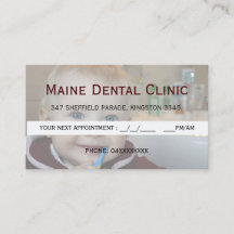 Cartão de Consulta de Escovação de Dentes da Clíni