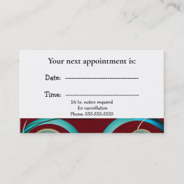 Horário Cartão de Consulta Médica Abstrato Burgundy