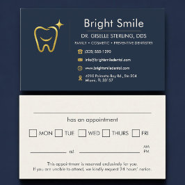 Horário Cartão de Consulta Odontológica Sorriso Dourado Az