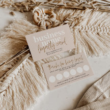 Cartão de Cupão de Carimbo de Lealdade de Boho Mod