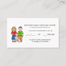 Horário Cartão de Lembrete de Compromisso do Médico da Fam