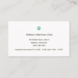 Horário Cartão de Lembrete de Consulta na Clínica Veteriná