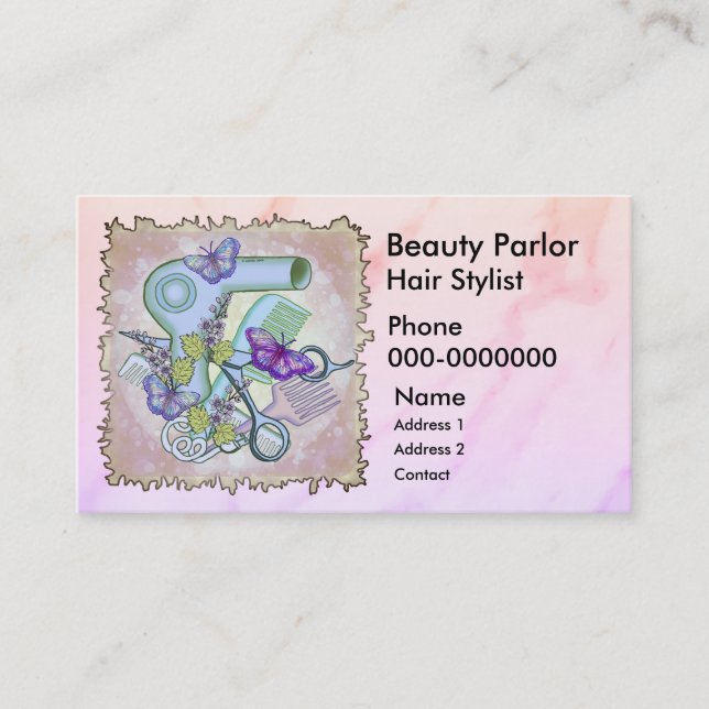 Horário Cartão de Nomeação Beleza da Borboleta (Frente)