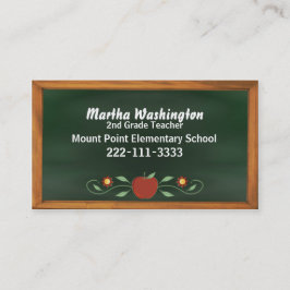 Horário Cartão de visita antiquado do conselho de giz do