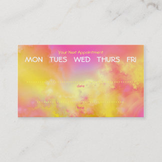 Horário cartão de visita colorido dos círculos
