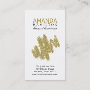 Horário Cartão de visita customizável do Beautician