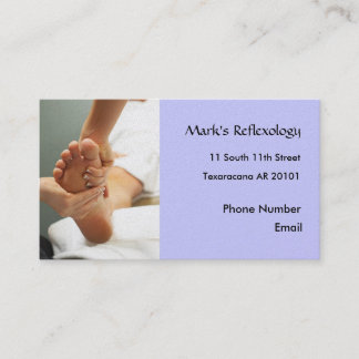 Horário Cartão de visita da foto do Reflexology do pé