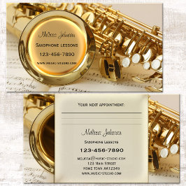 Horário Cartão de visita da nomeação de lições saxofônicas
