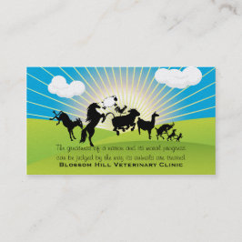 Horário Cartão de visita de Animais de Dança Veterinária