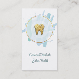 Horário Cartão de visita de Logotipo Dentista Dourado Mode