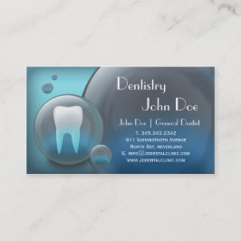 Horário Cartão de visita dental da bolha branca elegante