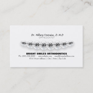 Horário Cartão de visita do Orthodontist com cartão da