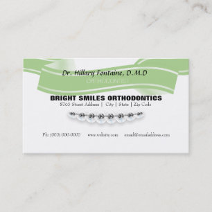 Horário Cartão de visita do Orthodontist com cartão da