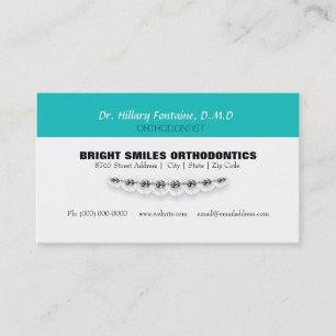 Horário Cartão de visita do Orthodontist com cartão da