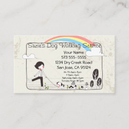 Horário Cartão de visita do Serviço de Caminhada de Cachor