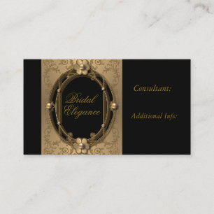 Horário Cartão de visita Dourado elegante 3 do quadro