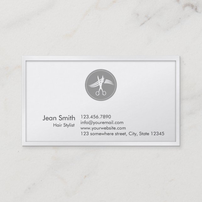 Horário Cartão de visita elegante da nomeação do (Frente)