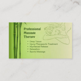 Horário Cartão de visita para o terapeuta de massagem