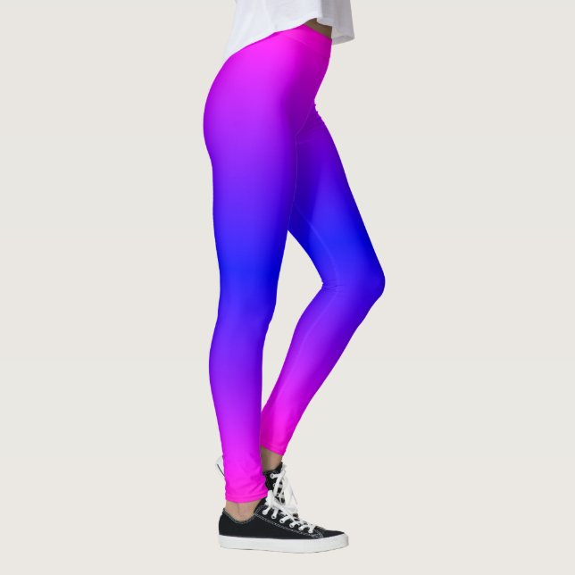 Horário da festa das leggings de neon azul-roxa-cl (Direita)
