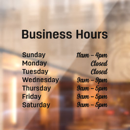 Horário de Funcionamento Tempos Personalizáveis  