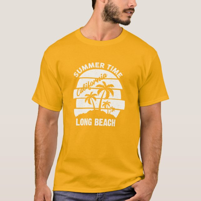 Horário de Verão, California Long Beach T-Shirt (Frente)