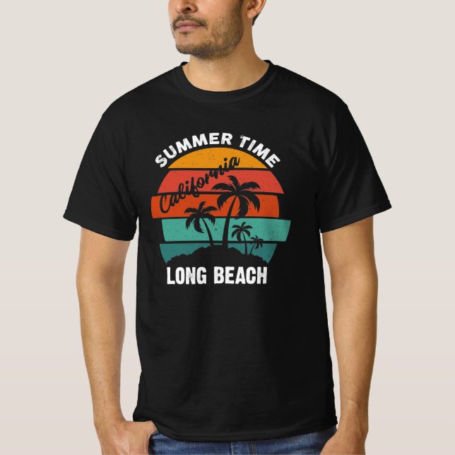 Horário de Verão, California Long Beach T-Shirt (Frente)