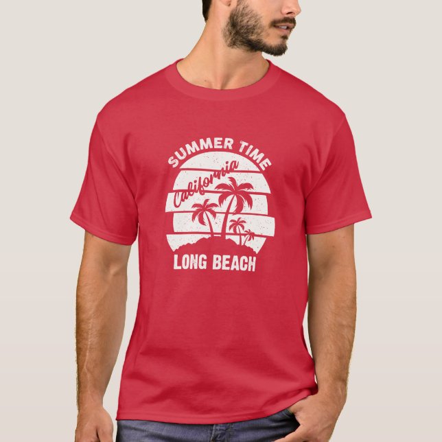 Horário de Verão, California Long Beach T-Shirt (Frente)