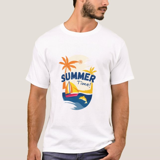 Horário de Verão" Camisa gráfica - Víblias diverti (Frente)
