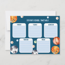 Horário escolar das crianças esportivas