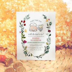 Horário Floral De Orçamento Para O Chá de panela T