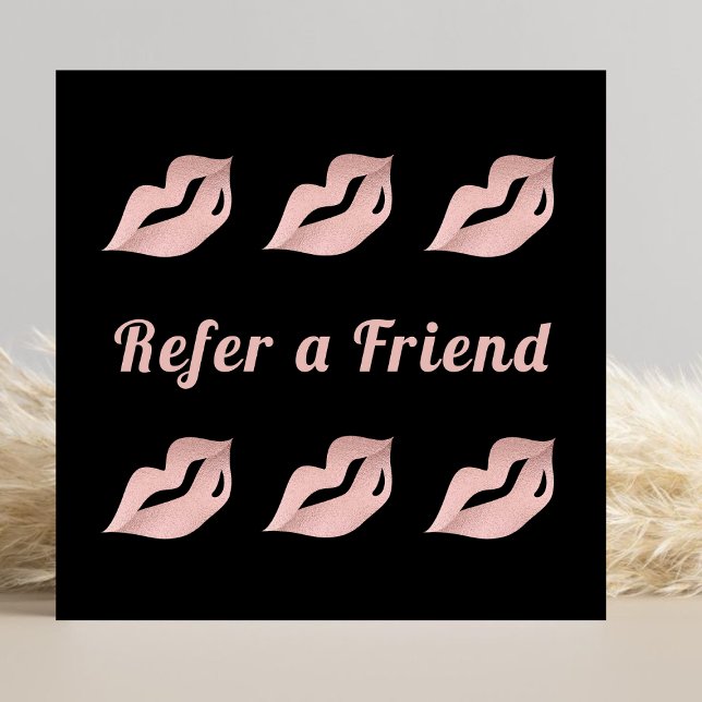 Horário Luxo Glamour Rosa Dourada nos Lábios & Cartão de I (Criador carregado)