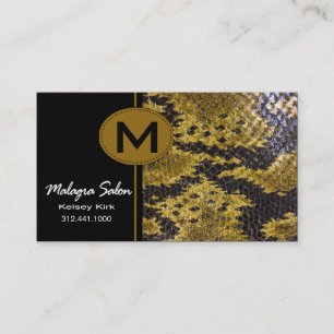 Horário Modelo de cartão de negócios de Snakeskin do