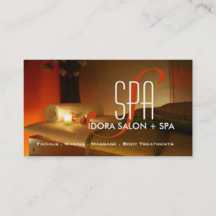 Horário Modelo de cartão de negócios Spa e Massagem